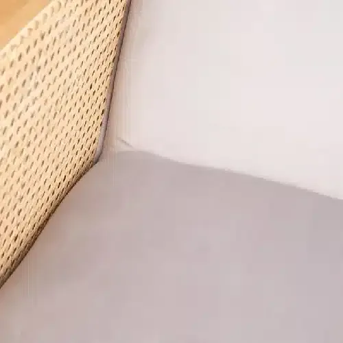 Sillón Tapizado en Terciopelo Gris y Ratán Trenzado, Nórdico (60x63x83 cm) - Imagen 6