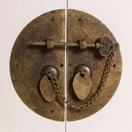 Armario estilo oriental en dm blanco (55x33x185) - Imagen 3