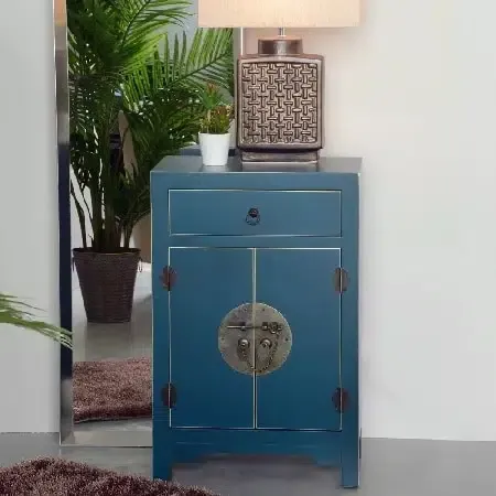 Consola estilo oriental azul (95x26x90) - Imagen 5