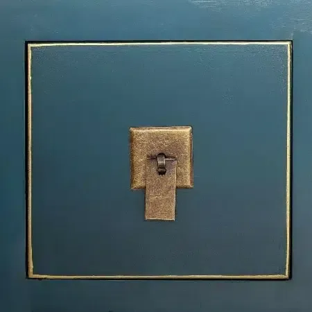 Armario estilo oriental azul(63x33x131) - Imagen 4