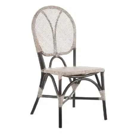 Set 2 sillas ratán marrón- trenzado beige,colonial (47x48x99cm) - Imagen 2