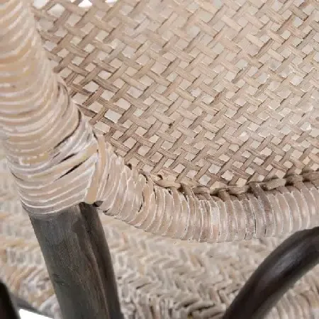Set 2 sillas ratán marrón- trenzado beige,colonial (47x48x99cm) - Imagen 4