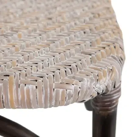 Set 2 sillas ratán marrón- trenzado beige,colonial (47x48x99cm) - Imagen 7