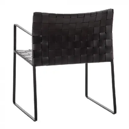 Sillón piel negra Houston, moderno (61x58x77cm) - Imagen 2