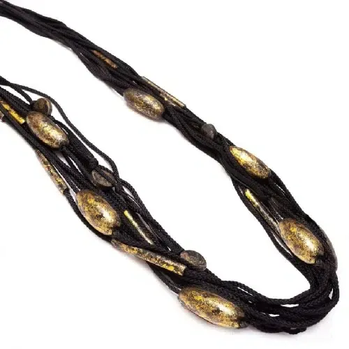 Collar negro oro/(105cm)