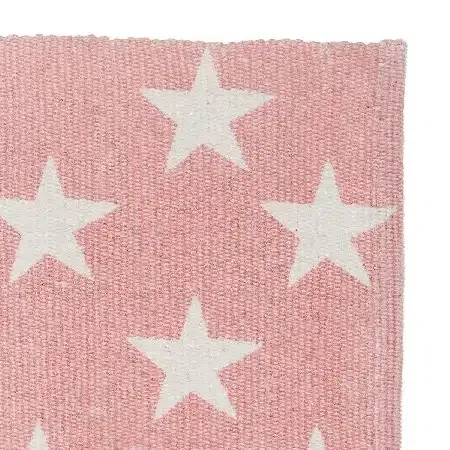 Alfombra algodón rosa estrella(90x60x0,5cm) - Imagen 2