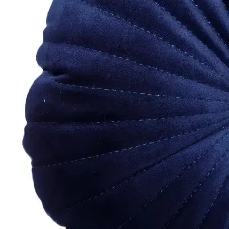 Cojín redondo terciopelo azul(30x30x9cm) - Imagen 3