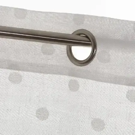 Set 2 cortinas blancas topos(140×260 cm) - Imagen 4