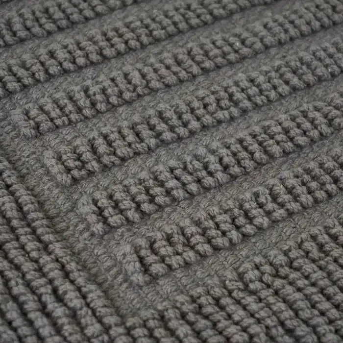 Alfombra Baño Algodón Gris Rectangular(60x40x1,5cm) - Imagen 2