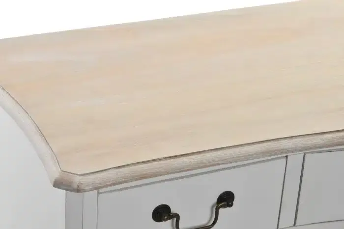 Aparador Cajones y Puertas Blanco y Natural Cécile, Provenzal (118x45x90 cm) - Imagen 2