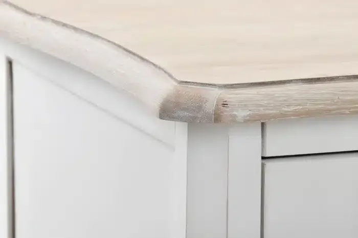 Aparador Cajones y Puertas Blanco y Natural Cécile, Provenzal (118x45x90 cm) - Imagen 6