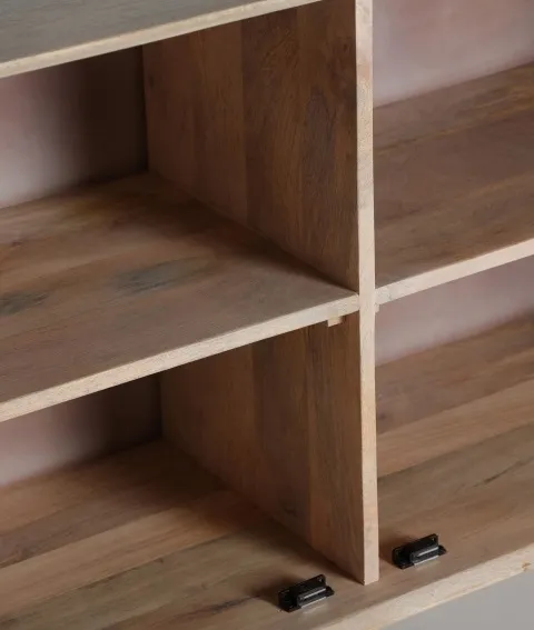 Aparador Madera de Mango Puertas Talladas Amber (180x40x74 cm) - Imagen 6