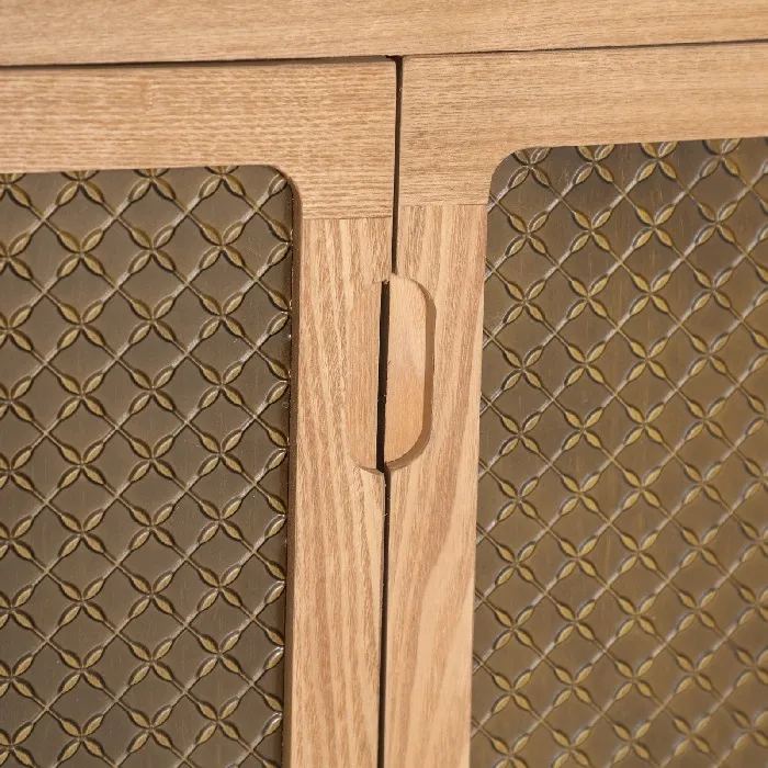 Aparador Cuatro Puertas Madera de Pino Armand, Contemporáneo (162x40x80 cm) - Imagen 4