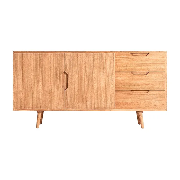 Aparador Mindi Natural Yannis, Nórdico (160x38x81 cm) - Imagen 2