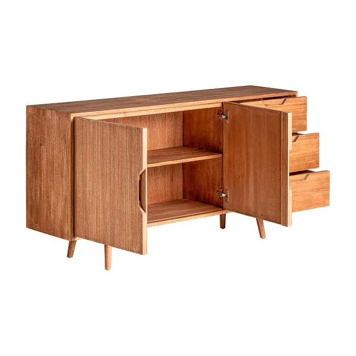 Aparador Mindi Natural Yannis, Nórdico (160x38x81 cm) - Imagen 4