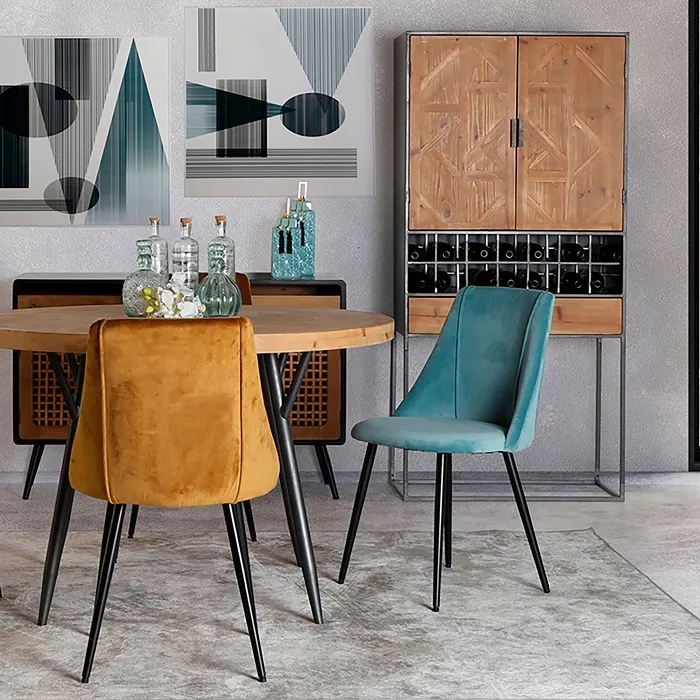 Armario Botellero Abeto Hierro Aiden, Industrial (80x40x170cm) - Imagen 2