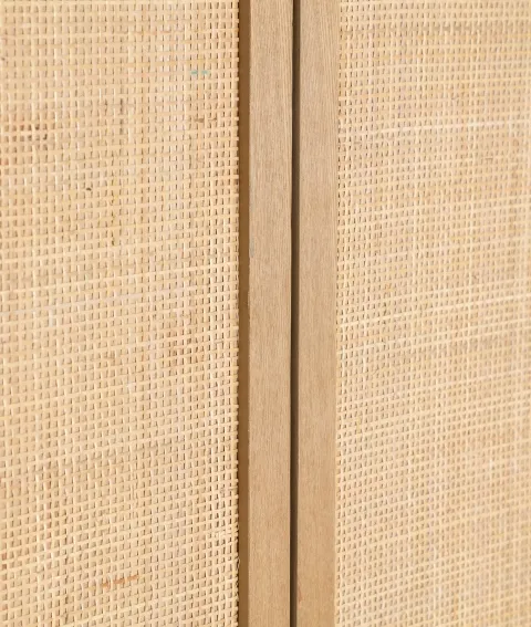 Armario en Madera Abeto y Ratán Malena, Nórdico (80x52x172 cm) - Imagen 5