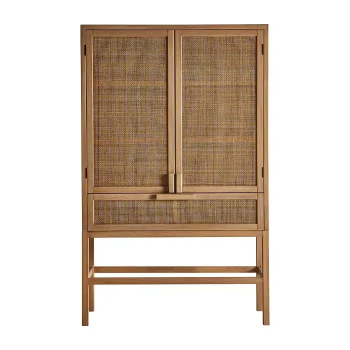 Armario pino-ratán Flam Nature (100x40x160cm)