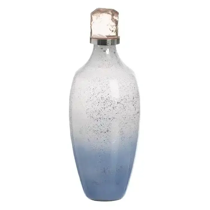 Botella Decorativa Cristal Azul Degradado (12dx33 cm)