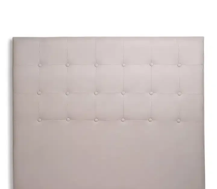 Cabecero Acolchado Capitoné Botones Beige Arizona, Clásico (160x8x120 cm)