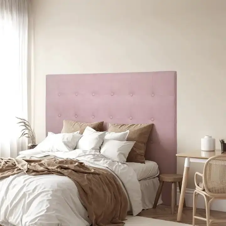 Cabecero Acolchado Capitoné Botones Beige Arizona, Clásico (160x8x120 cm) - Imagen 8