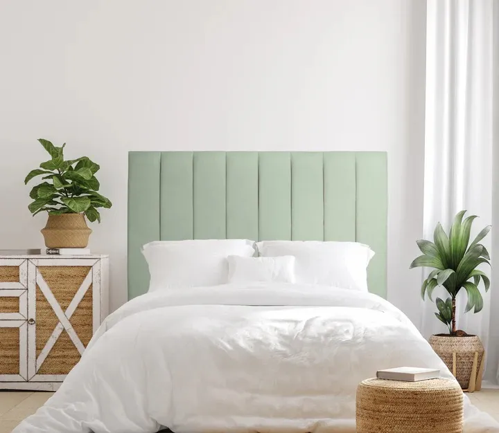 Cabecero Acolchado Líneas Gris Alabama, Clásico (145x8x120 cm) - Imagen 6