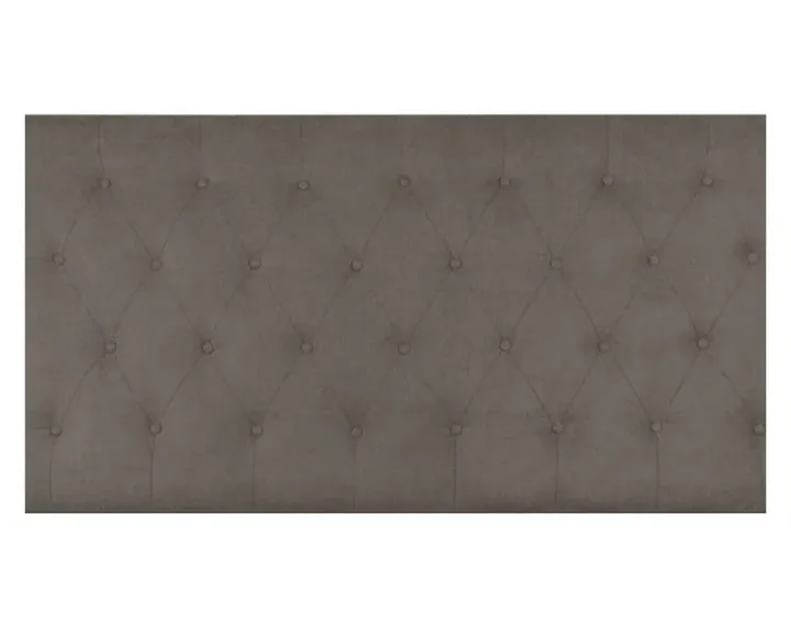 Cabecero Acolchado Capitoné Rombos Gris Dallas, Clásico (145x8x70 cm)