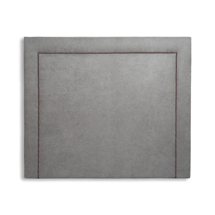 Cabecero Acolchado Tejido Gris Tachuelas Orlando, Clásico (140x8x120 cm)