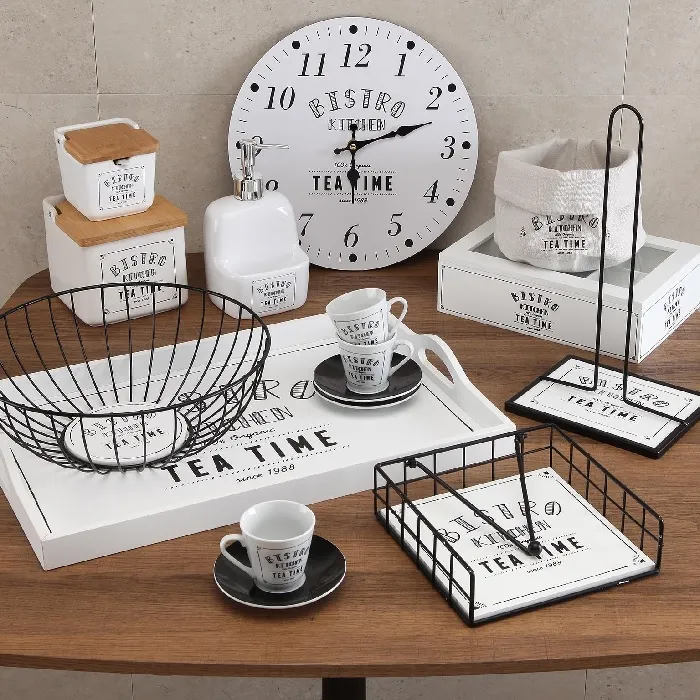 Salero Cerámica Blanca Bistró, Vintage(12x12x11,5cm) - Imagen 2