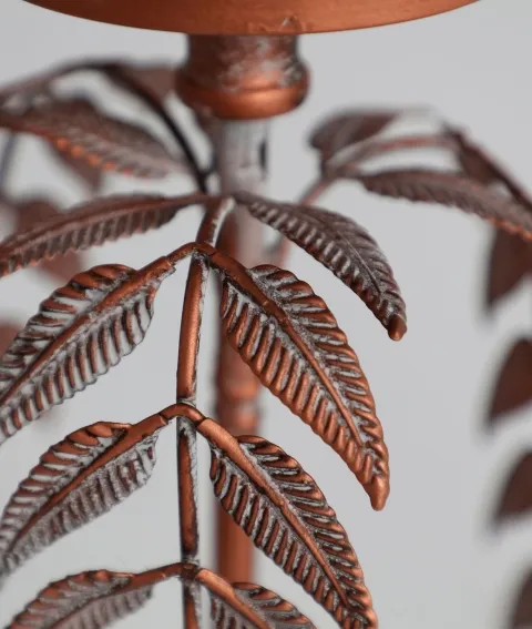 Candelabro Metal Dorado Hojas (18×56 cm) - Imagen 4