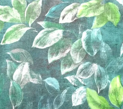 Set 2 Cojines Algodón Hojas Verdes y Azules, Ava(45x45cm) - Imagen 3