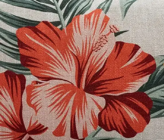 Set 2 Cojines Chenilla Flores Rosas y Verdes, Astrid (45x45cm) - Imagen 2