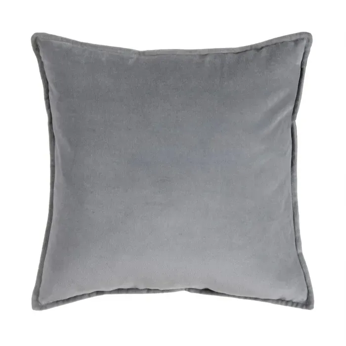 Set 2 Cojines Terciopelo Grises (45×45 cm)