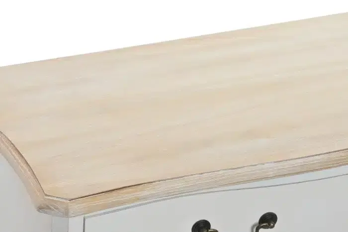 Consola Tres Cajones Blanca Natural Cecile, Provenzal(110x40x79 cm) - Imagen 4