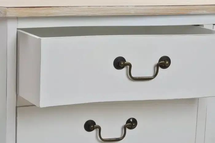 Sinfonier en Madera Blanca Natural Cecile, Provenzal(48x35x100 cm) - Imagen 4