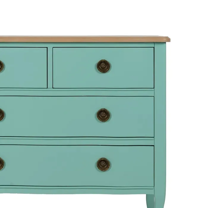 Cómoda Azul Turquesa Elsa, Clásica (93x38x89 cm) - Imagen 4