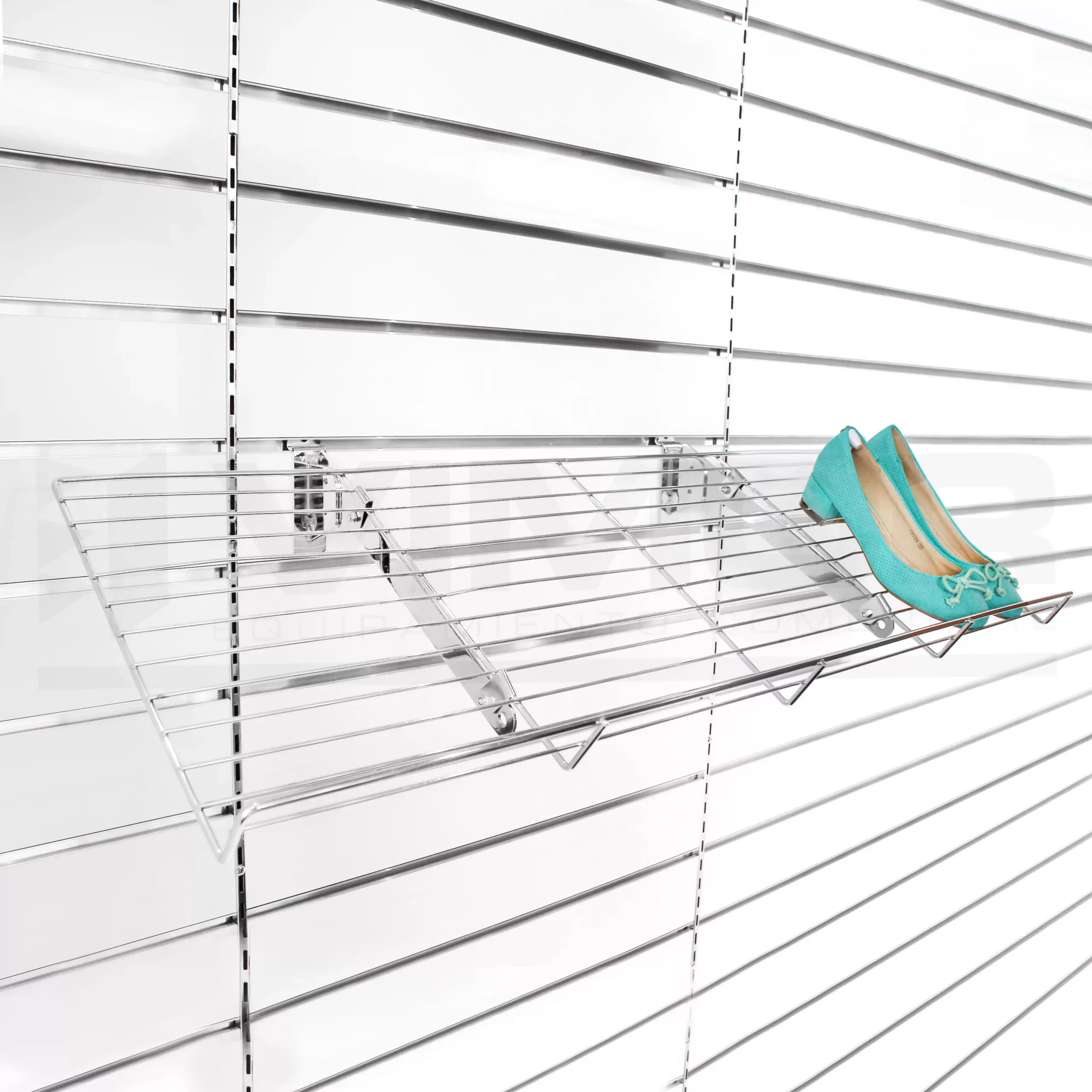 Conjunto bandeja rejilla con ménsulas inclinables sistema lama