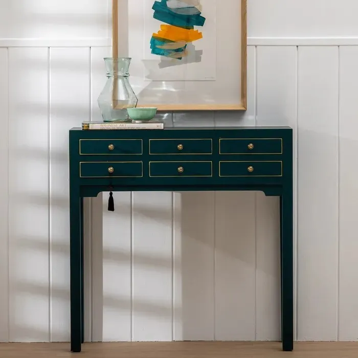 Consola Oriental Azul Tokio (85x26x85 cm) - Imagen 2