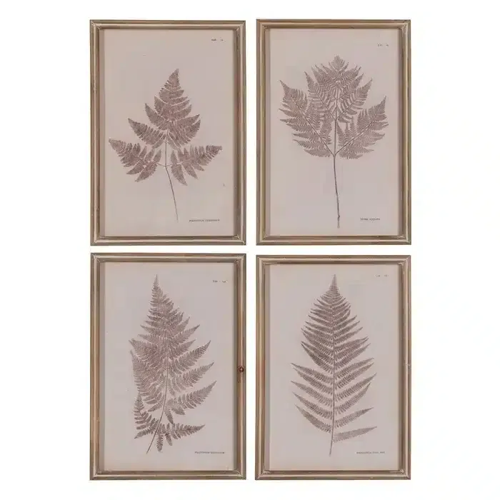 Cuadro Hojas Helecho Marrones, Vintage (33×2.5×48 cm) - Imagen 2