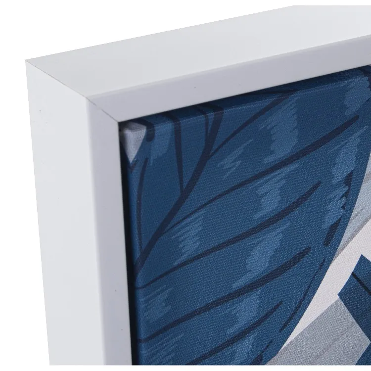 Cuadro Palmeras y Orquídeas Azules y Rosas (50x4x115 cm) - Imagen 2