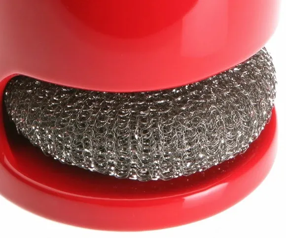 Dosificador Cocina con Estropajo Rojo (11x11x21 cm) - Imagen 2