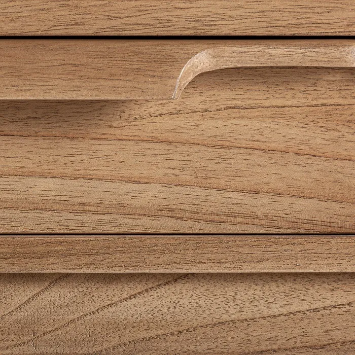 Escritorio de Tres Cajones Mindi Natural Luka, Nórdico (120x53x78 cm) - Imagen 5