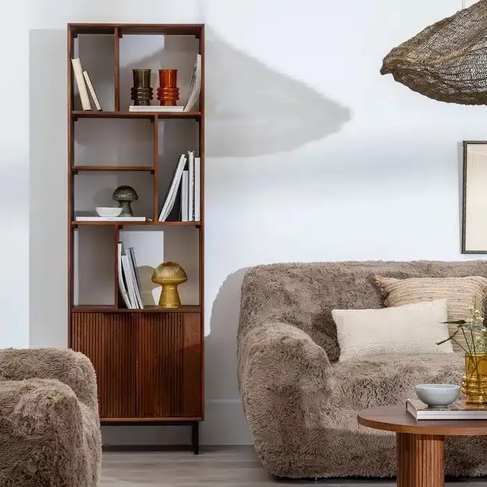 Estantería Madera de Mango Ouse, Contemporánea (60x30x190 cm) - Imagen 2