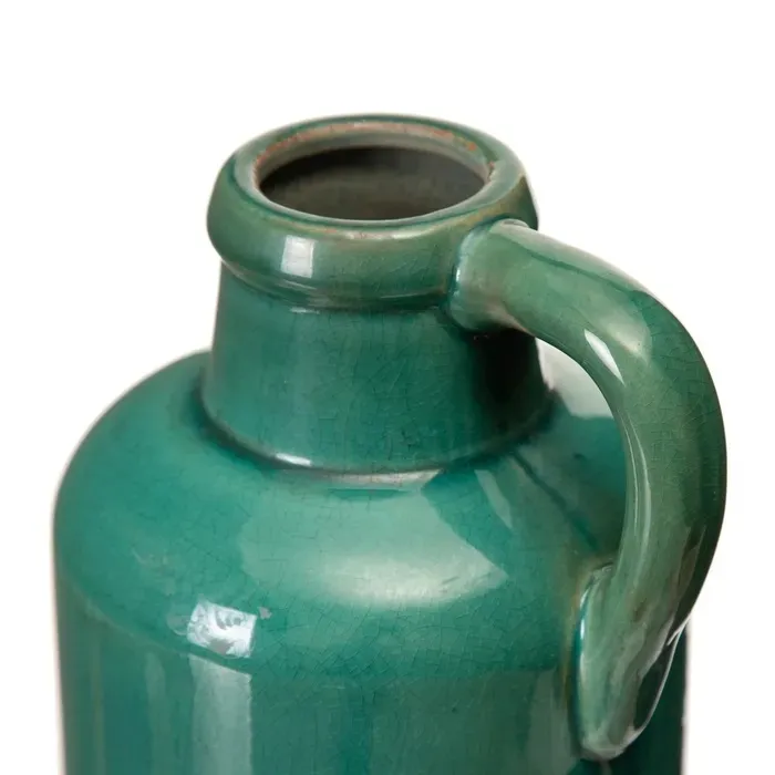 Botella Cerámica Esmaltada Azul Creta ( 14dx23 cm) - Imagen 3