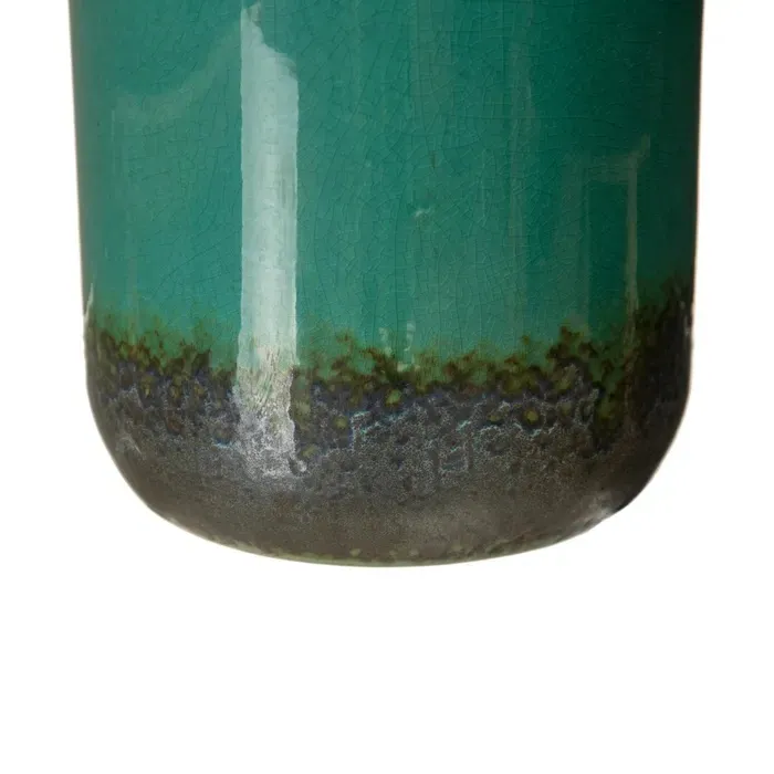 Botella Cerámica Esmaltada Azul Creta ( 14dx23 cm) - Imagen 4