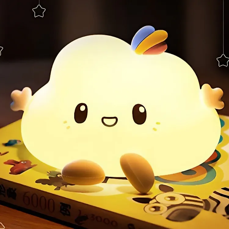 Luz Nocturna Led Nube Feliz Infantil (13x10x8 cm) - Imagen 2