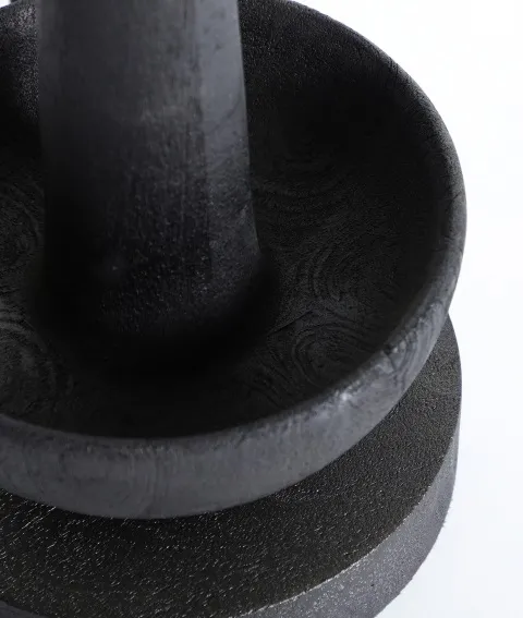 Lámpara Mesa en Madera de Mango Negra Cuanza, Étnica (40dx88 cm) - Imagen 3