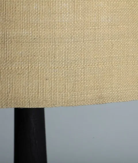 Lámpara Mesa en Madera de Mango Negra Cuanza, Étnica (40dx88 cm) - Imagen 2