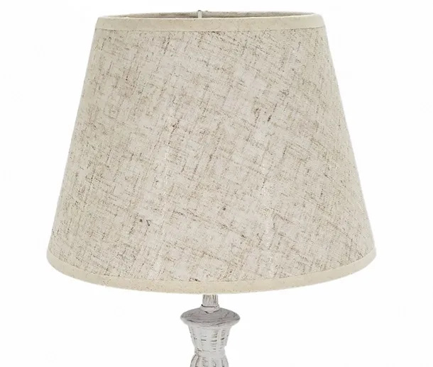 Lámpara Mesa Blanca Decapada Lilith, Provenzal (24dx52 cm) - Imagen 3