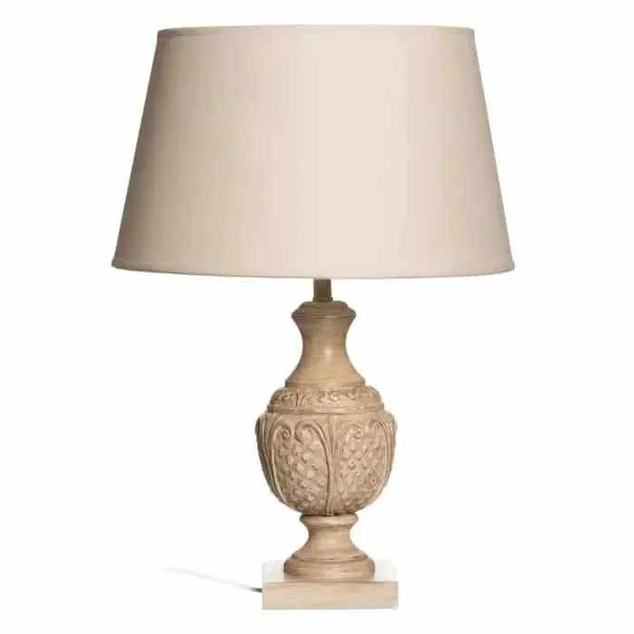 Lámpara Mesa Piña Decapada Eloise, shabby chic (35x45x64 cm)